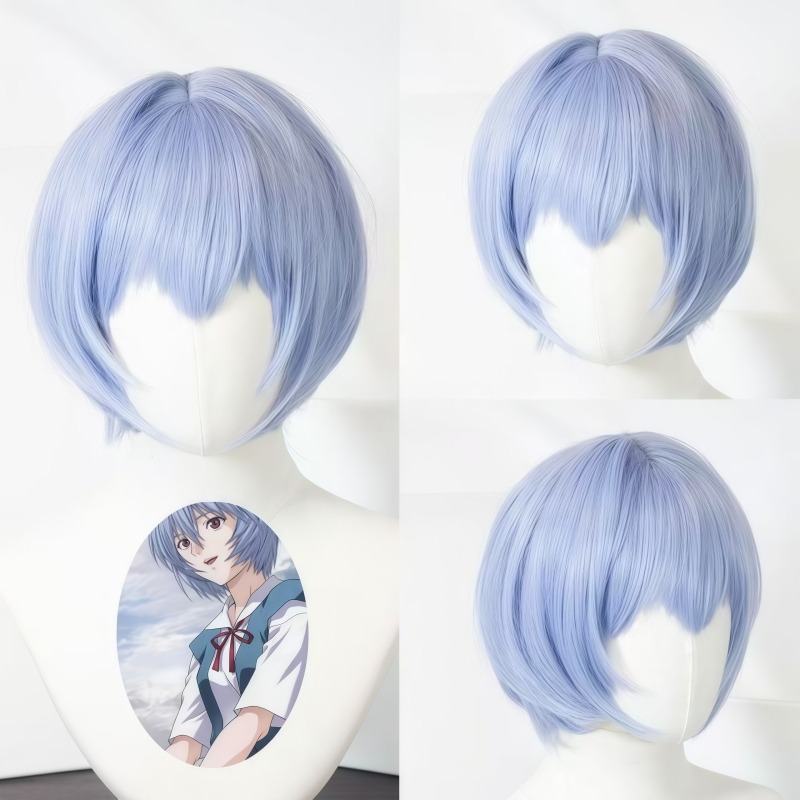 Evangelion Anime Merchandise - Peluca de cosplay de EVA Ayanami