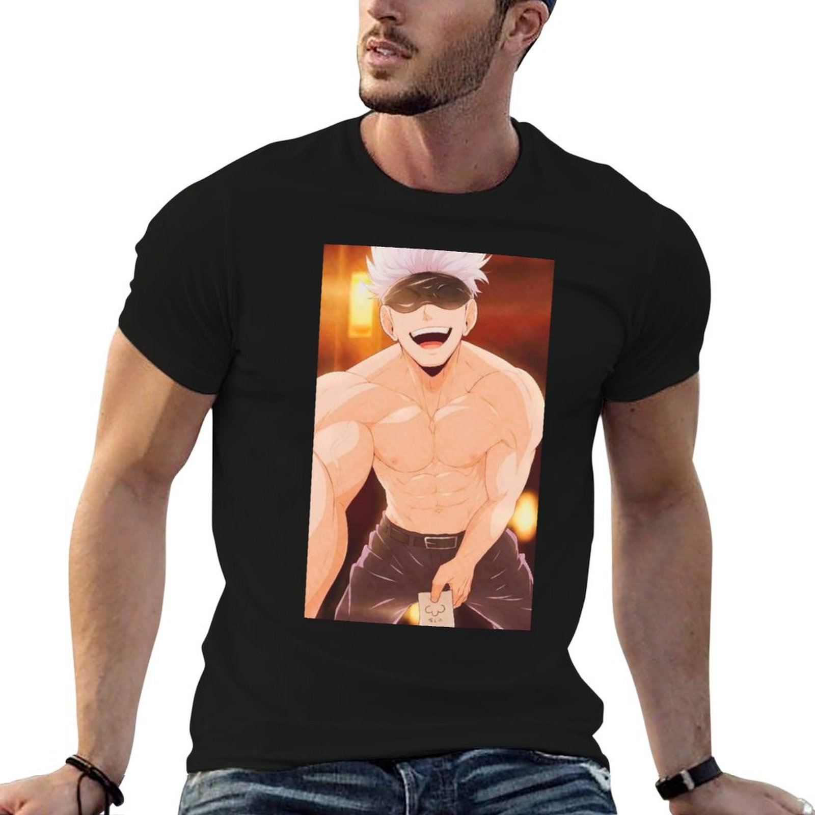 Anime Merchandise Shirt - Camiseta Gojo Satoru Merchandise, camisetas para