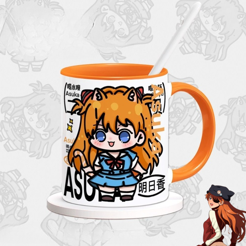 Evangelion Anime Merchandise - Taza de Café con Diseño de