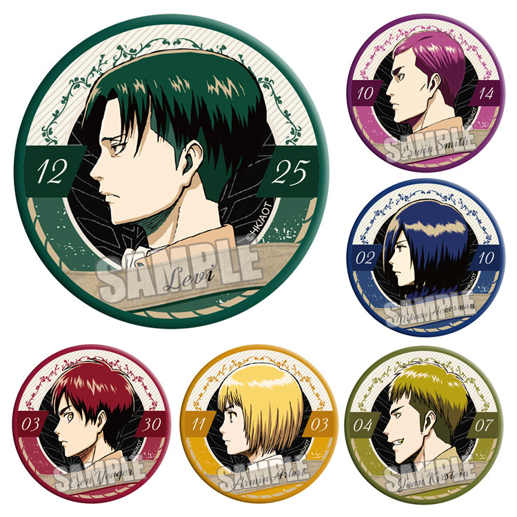 Anime Merchandise Types - Set de 6 insignias de anime