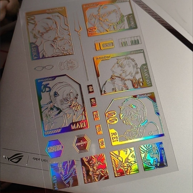 Pegatina láser EVA Shinji Rei  - Evangelion Anime Merchandise reseña y precio